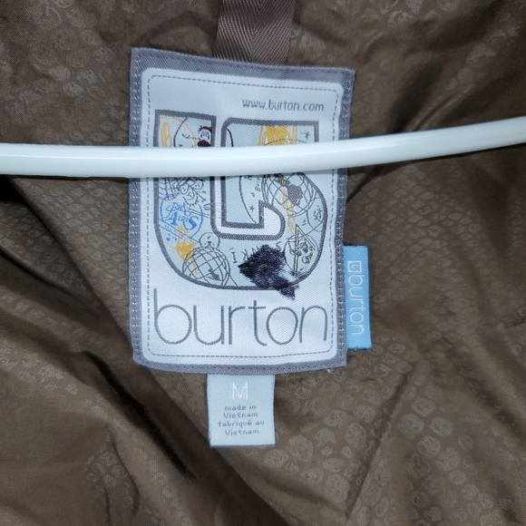 Burton Women's Hooded Snowboard Ski Jacket Size Medium Brown Paisley - Picture 3 of 13